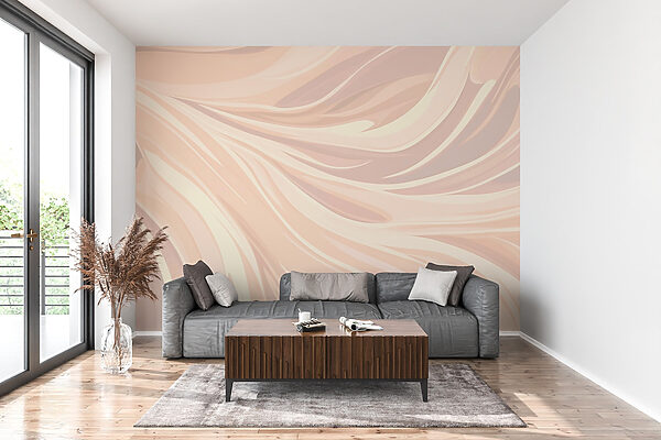 Fluid lines in soft, neutral tones Fluid lines in soft, neutral tones