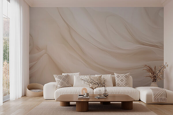 Soft waves of delicate fabric Soft waves of delicate fabric
