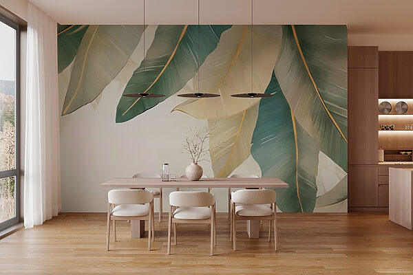 Soft, muted tones of natural leaves Soft, muted tones of natural leaves