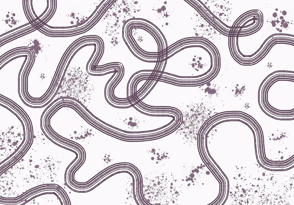 Pattern of lines and spots Pattern of lines and spots