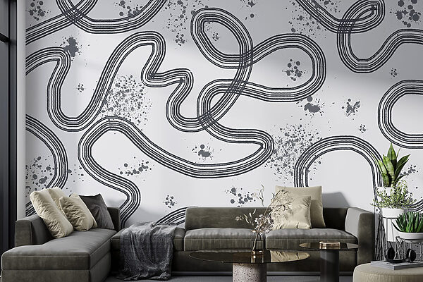 Black and white map of a race track