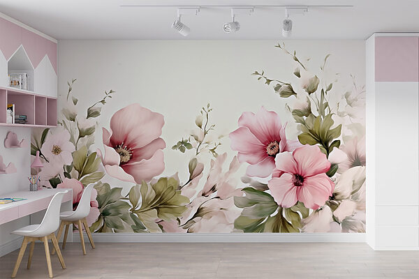 Painting of flowers and leaves Painting of flowers and leaves