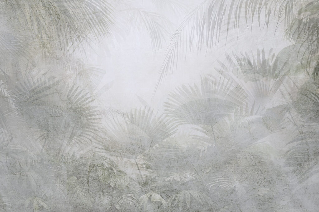 Foggy background with palm trees Foggy background with palm trees