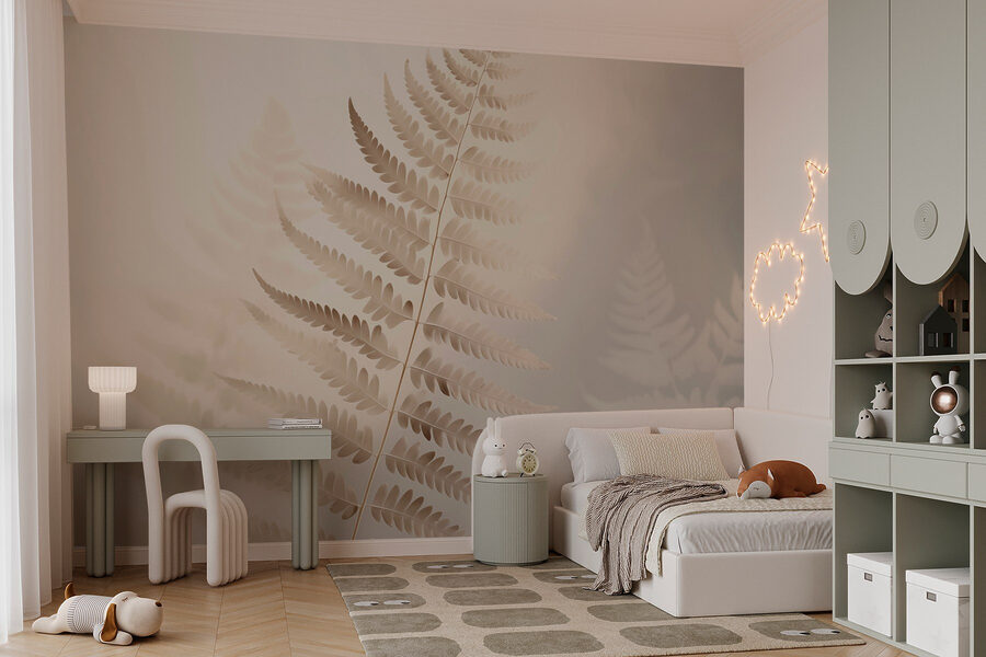 Delicate fern leaves in soft light