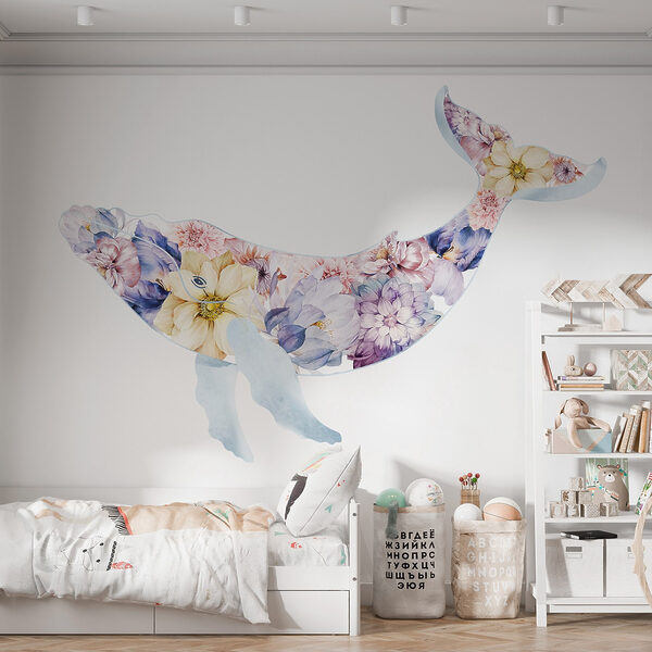 Whale with flowers on it Whale with flowers on it