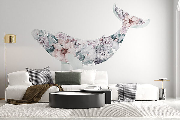 Whale with flowers on it Whale with flowers on it