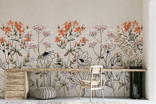 Whimsical floral arrangement in soft tones Whimsical floral arrangement in soft tones