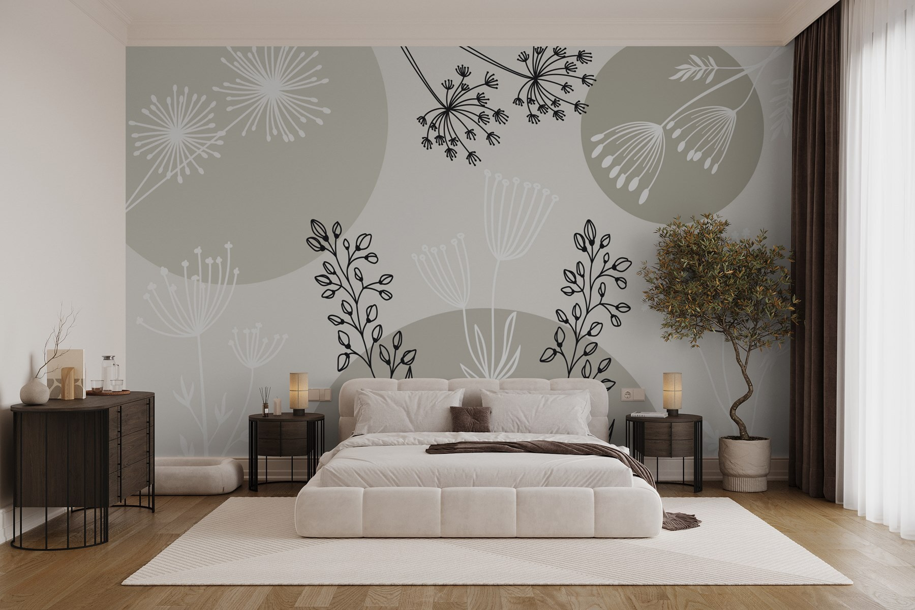 Drawing of flowers and plants