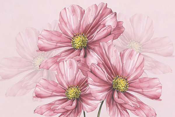 Group of pink flowers Group of pink flowers