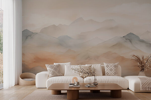 Foggy mountain range Foggy mountain range