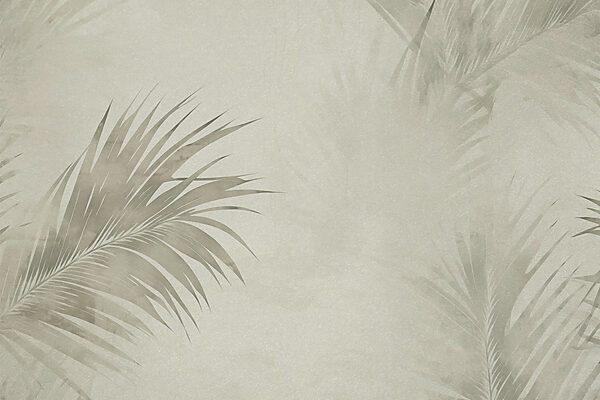 Soft palm leaves on a muted background Soft palm leaves on a muted background