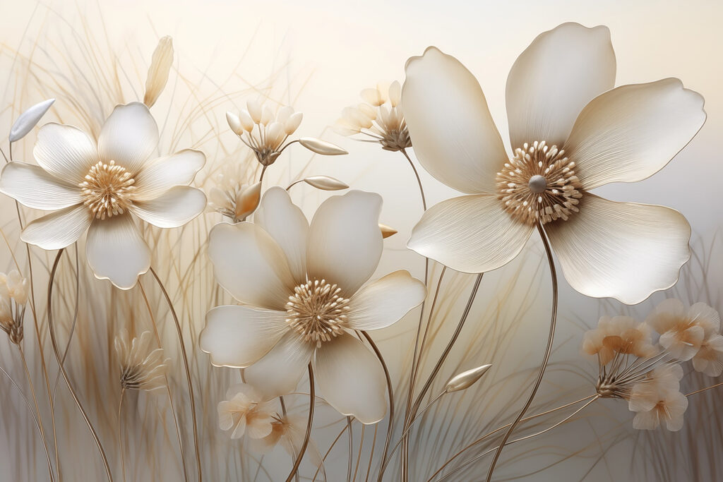 Delicate flowers in soft hues. Delicate flowers in soft hues.