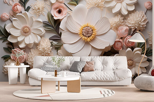 Group of paper flowers Group of paper flowers
