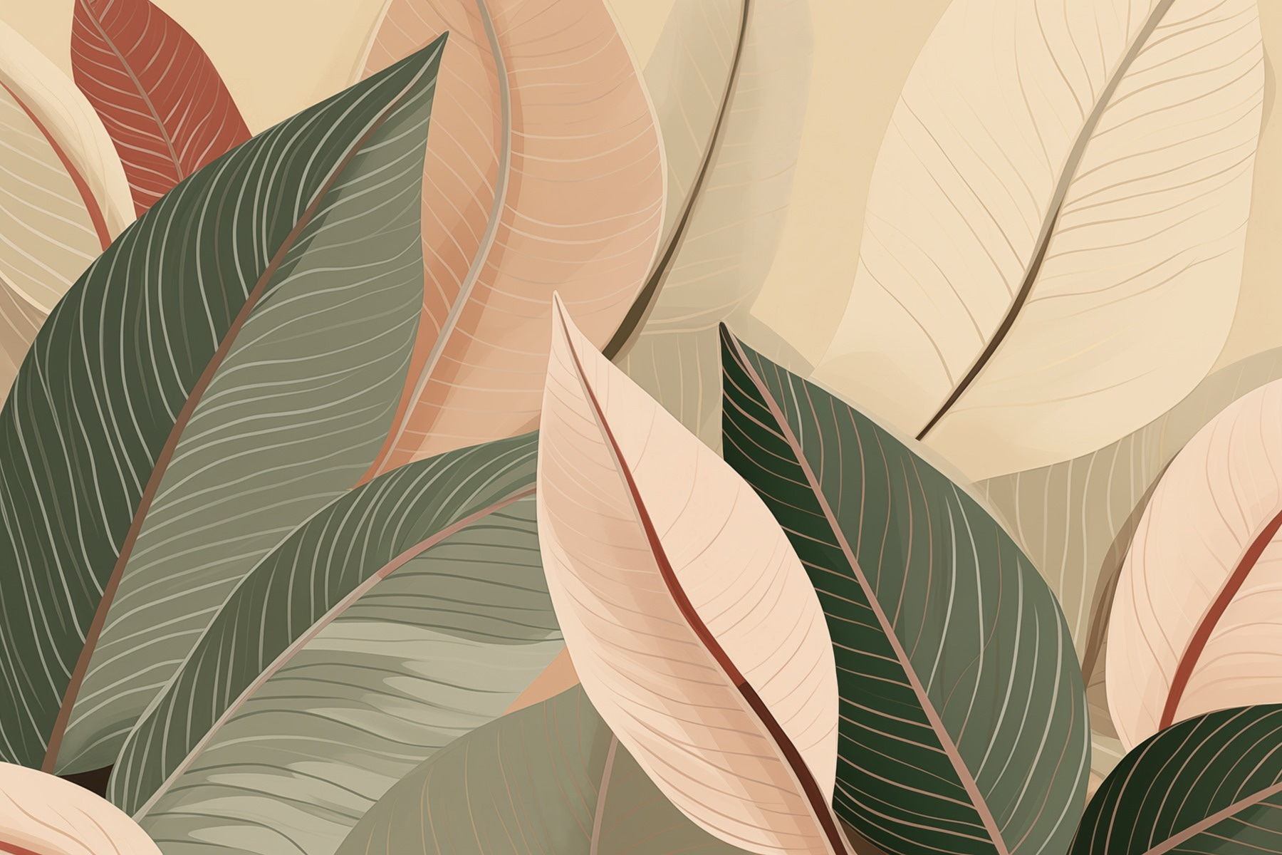Natural hues of layered leaves w08944p - Natural hues of layered leaves