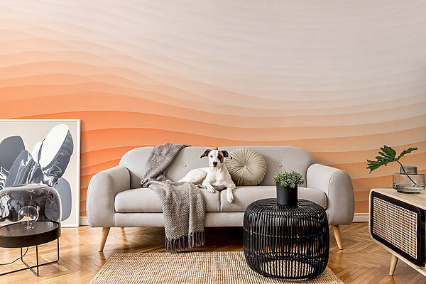 White and orange wavy lines White and orange wavy lines