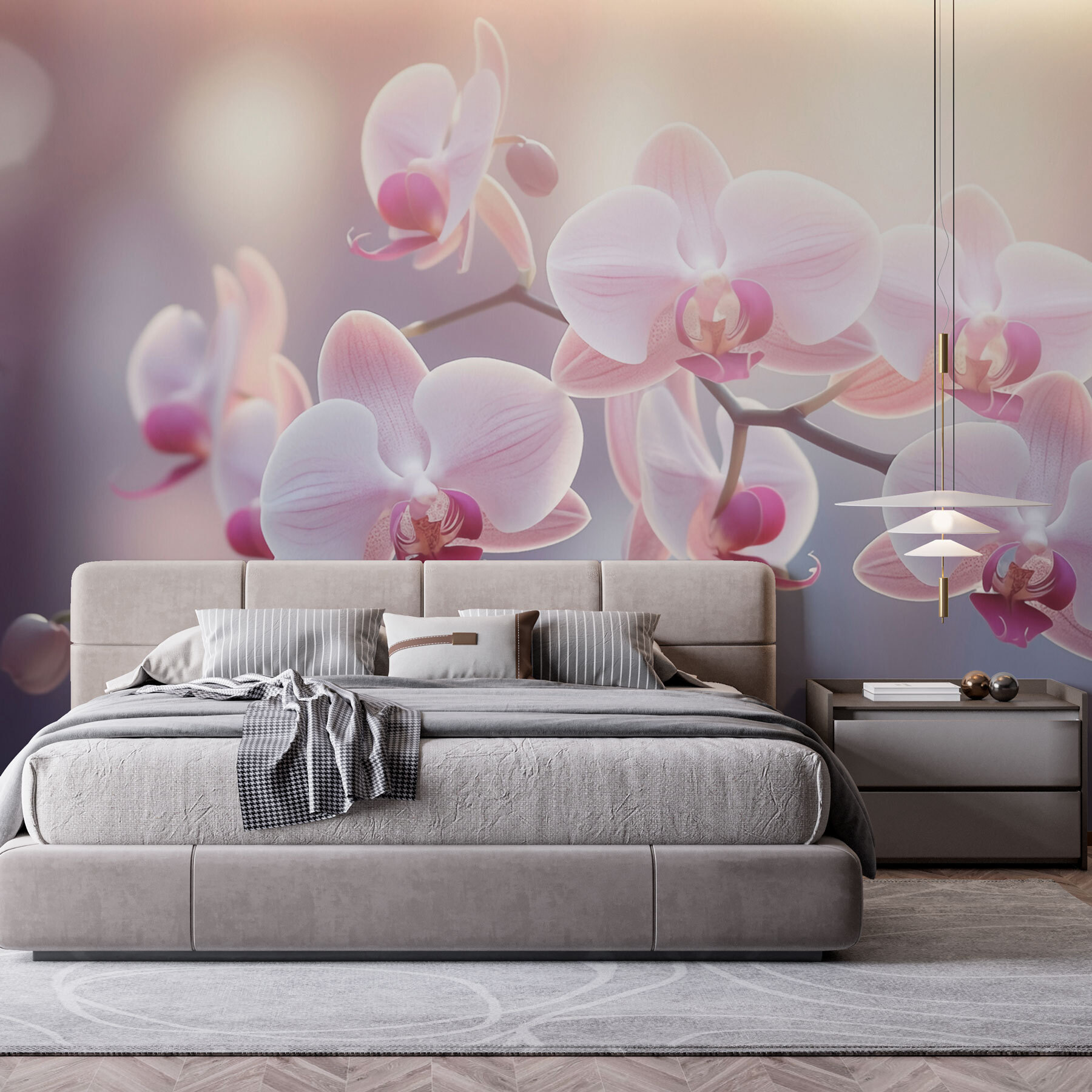 Delicate blooms in soft sunlight
