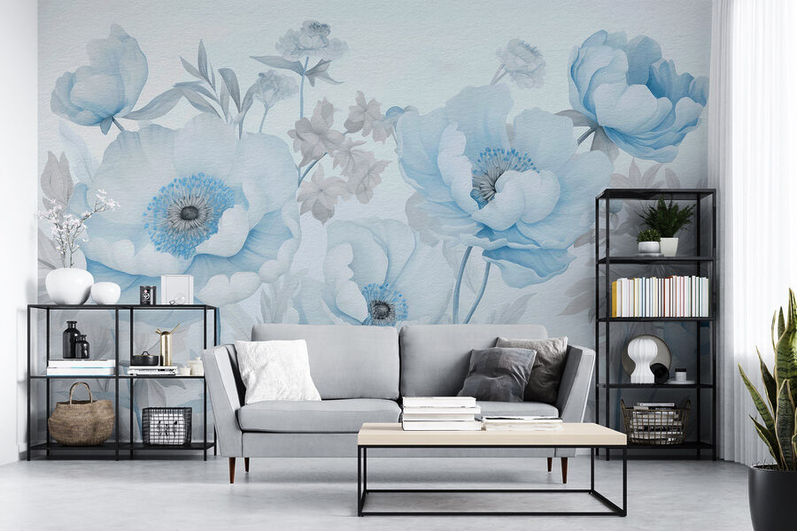Painting of flowers on a white background