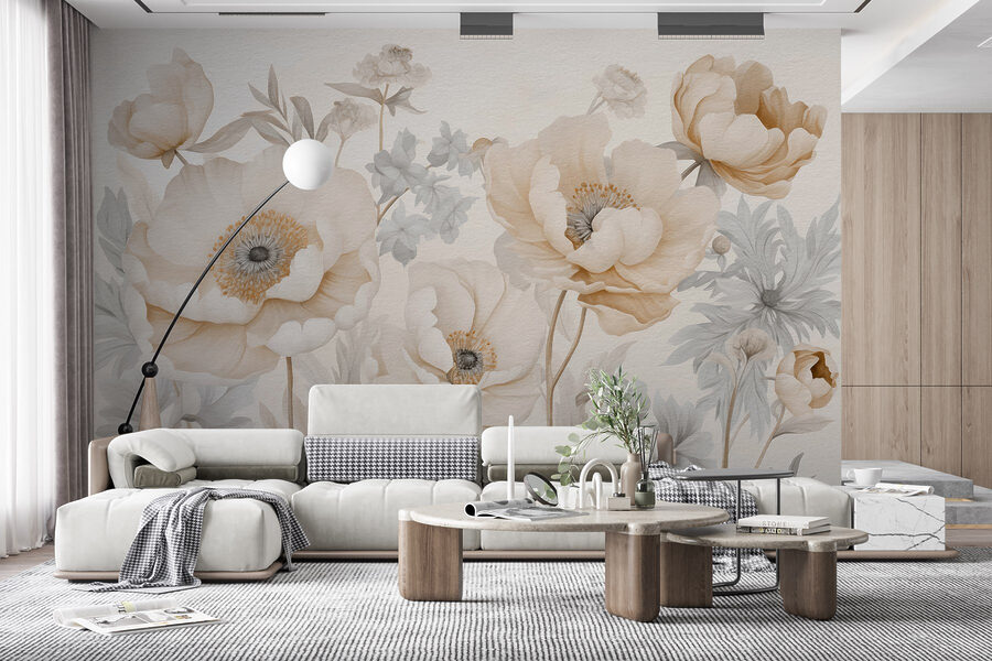 Delicate blossoms in soft hues.