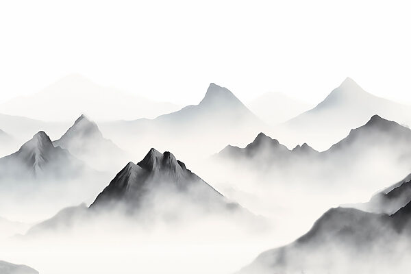 Mountain range with clouds Mountain range with clouds