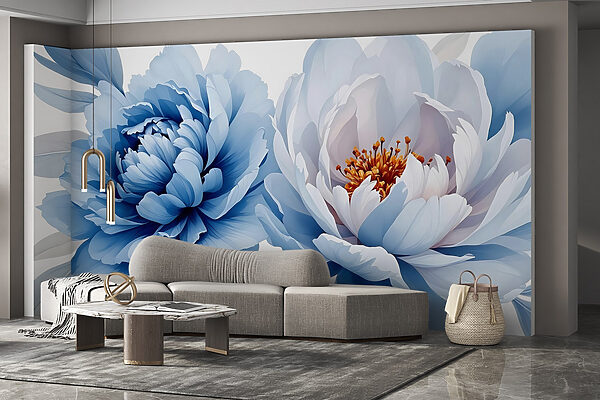 Delicate blooms in soft blue hues Delicate blooms in soft blue hues