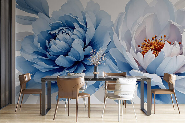 Delicate blooms in soft blue hues Delicate blooms in soft blue hues