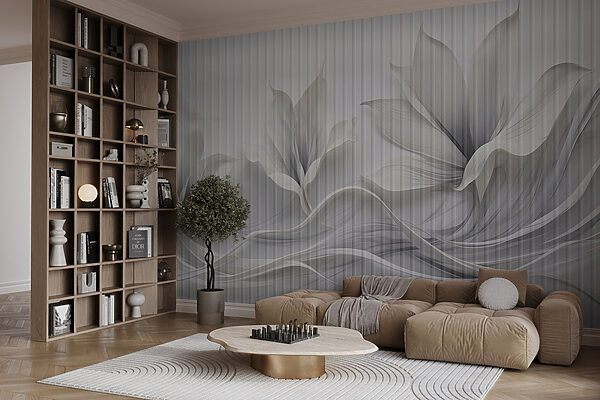 Elegant floral design with flowing patterns. Elegant floral design with flowing patterns.