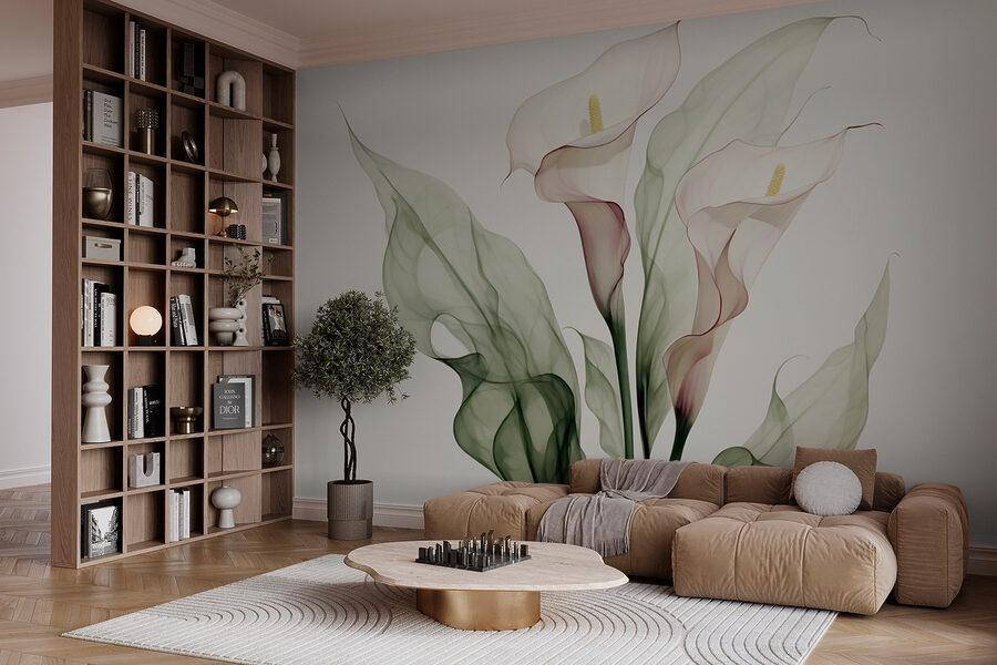 Delicate flowers in soft hues