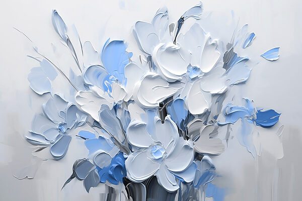 Painting of flowers in a vase Painting of flowers in a vase