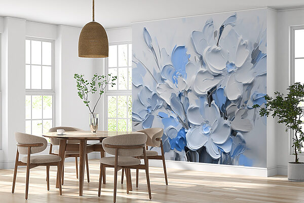 Painting of flowers in a vase Painting of flowers in a vase