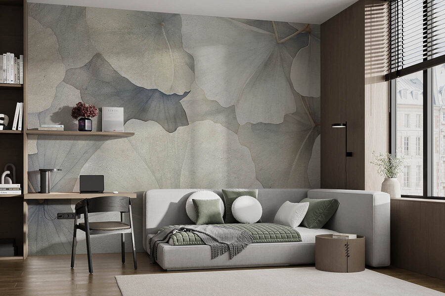 Soft petals in muted tones.