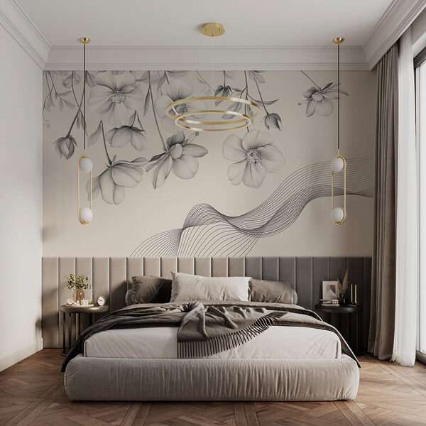 Delicate blooms with flowing lines Delicate blooms with flowing lines