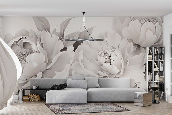 Floral beauty in monochrome elegance Floral beauty in monochrome elegance