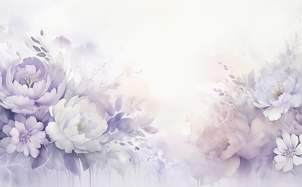 Painting of flowers and leaves Painting of flowers and leaves