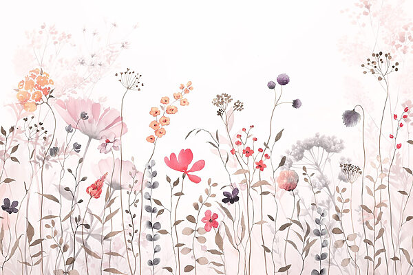 Painting of flowers and plants Painting of flowers and plants