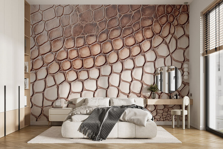 Wall murals Textured reptilian skin pattern close-up. - Image 2