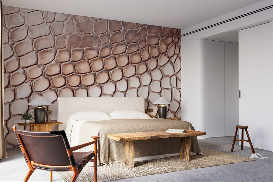 Wall murals Textured reptilian skin pattern close-up. - Image 5