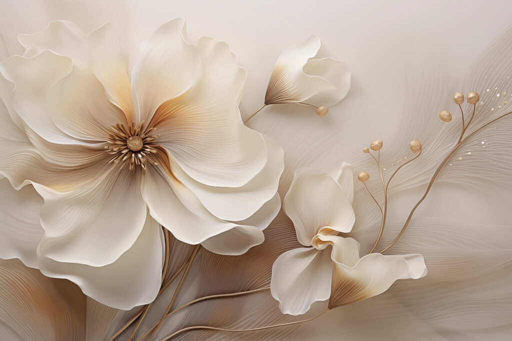 Delicate blooms in soft tones