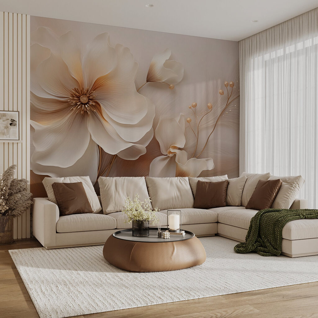 Delicate blooms in soft tones