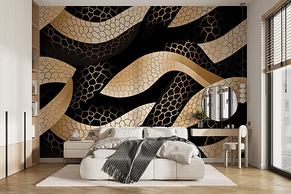 Abstract pattern with flowing shapes. Abstract pattern with flowing shapes.