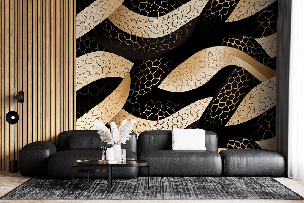 Abstract pattern with flowing shapes Abstract pattern with flowing shapes