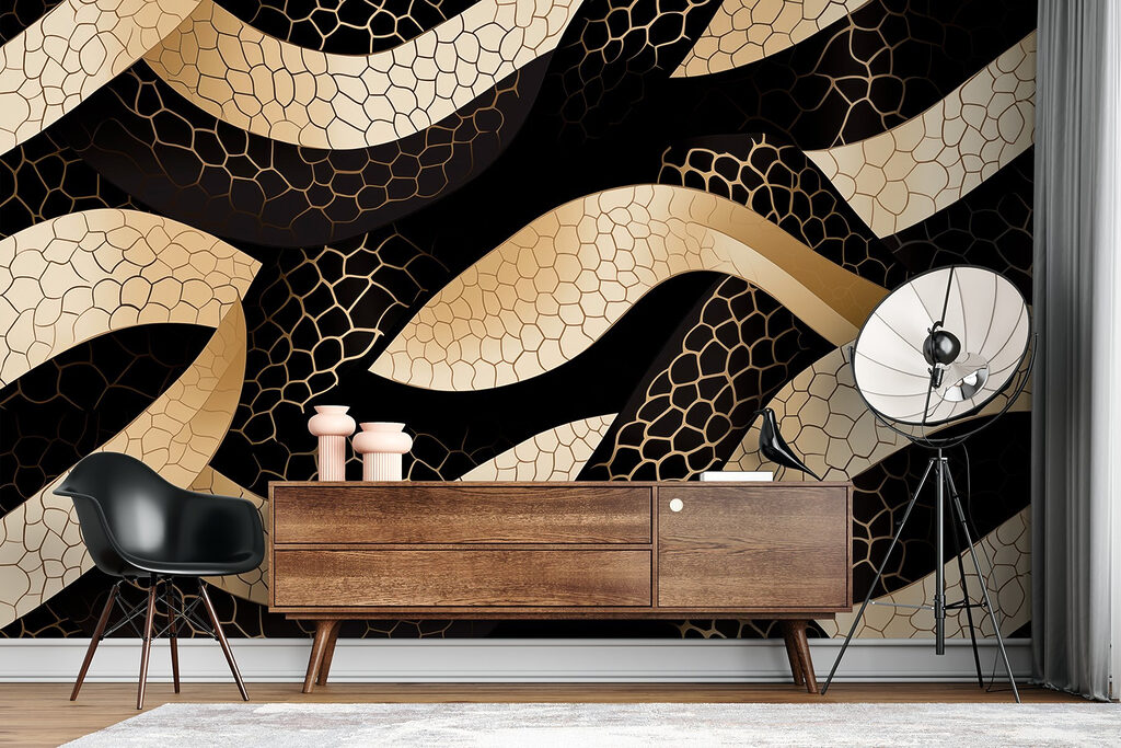 Abstract pattern with flowing shapes Abstract pattern with flowing shapes