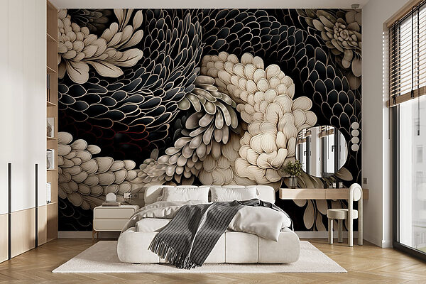 Intricate floral design in neutral tones Intricate floral design in neutral tones