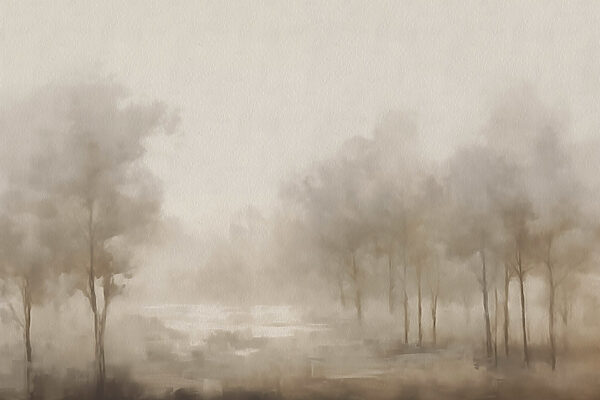 Foggy landscape with trees Foggy landscape with trees
