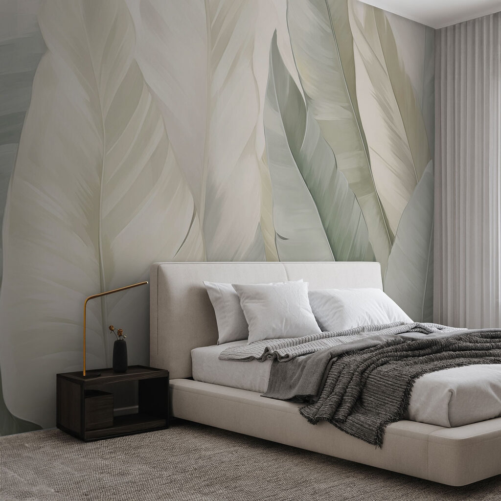 Soft green leaves in gentle layers Soft green leaves in gentle layers