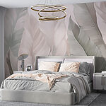 Soft hues in textured foliage patterns Wall mural Soft hues in textured foliage patterns