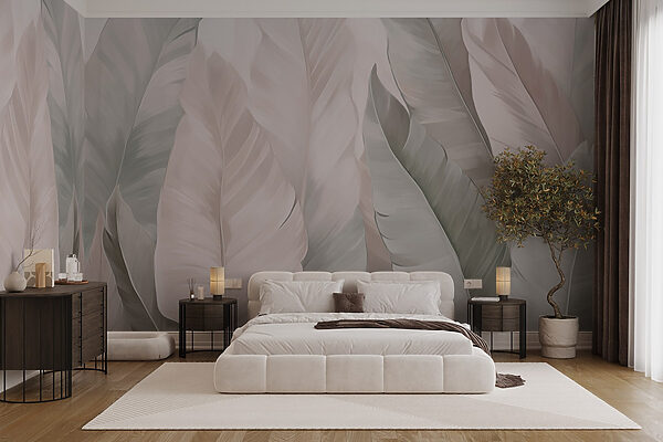 Soft hues in textured foliage patterns Soft hues in textured foliage patterns