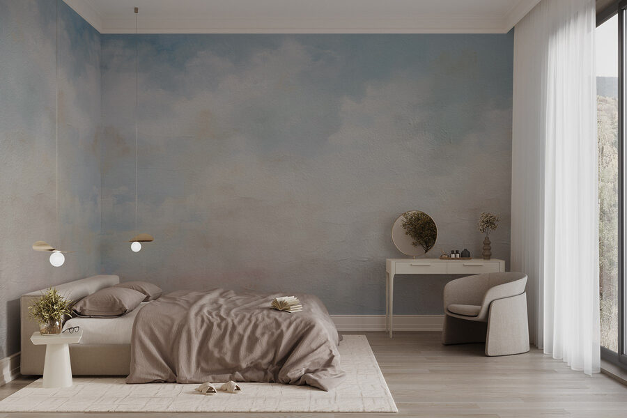 Wall murals Blue sky with clouds