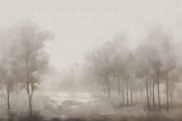 Foggy landscape with trees Foggy landscape with trees