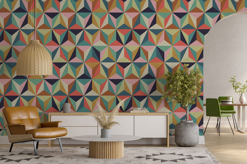 Pattern of colorful triangles Pattern of colorful triangles