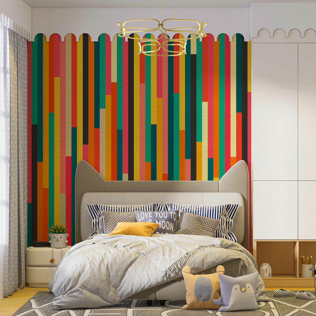 Colorful vertical lines